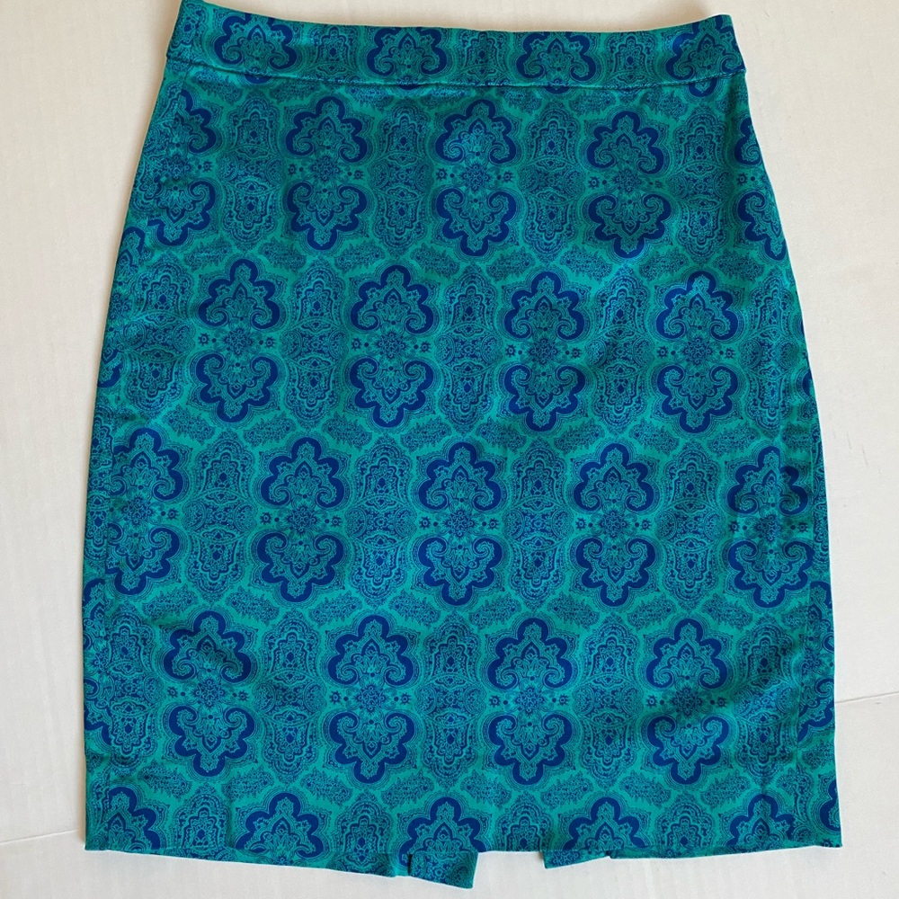 J.Crew The Pencil Skirt – Size 00 – Paisley Print – Excellent Condition